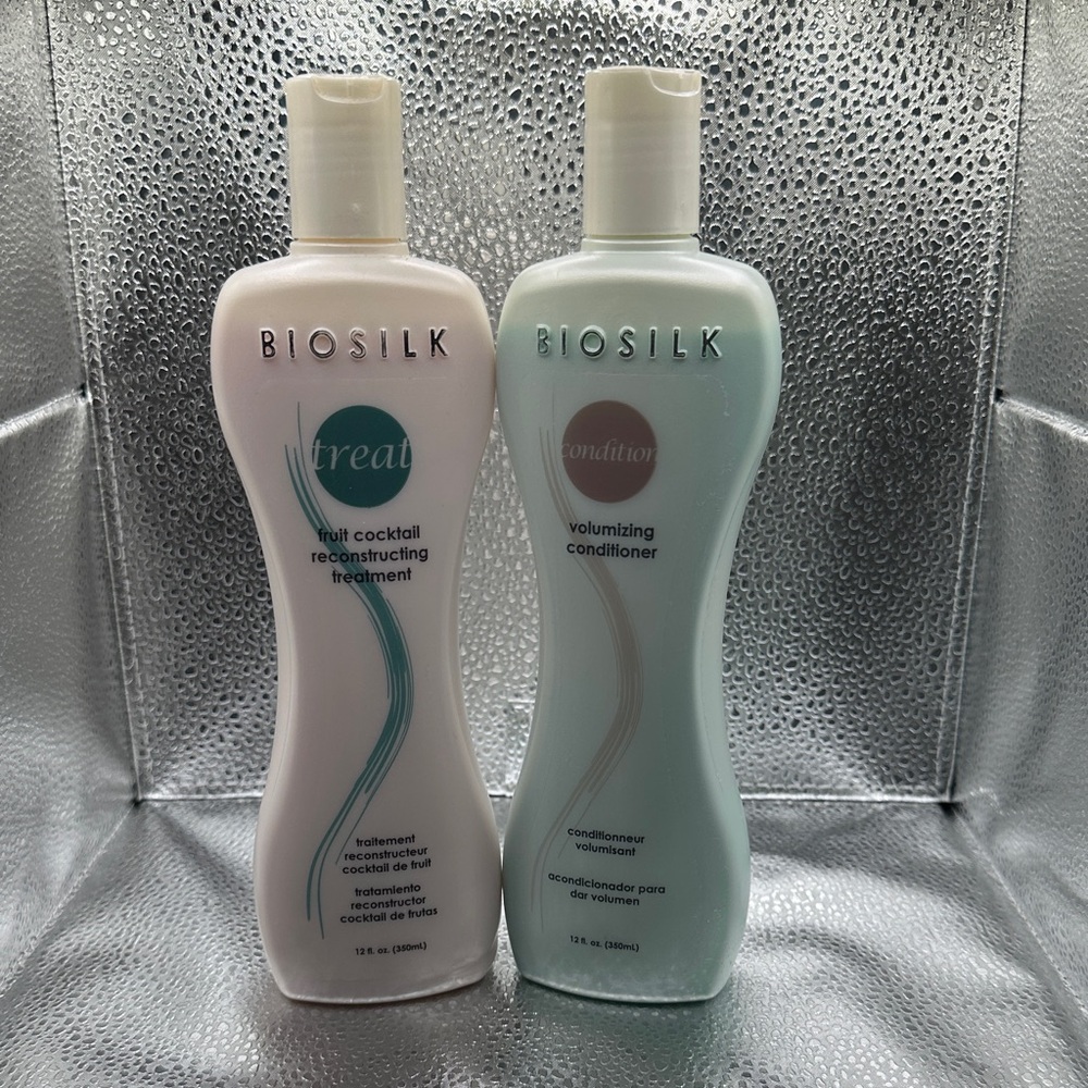 Biosilk Reconstructing Treatment and Volumizing Conditioner Set